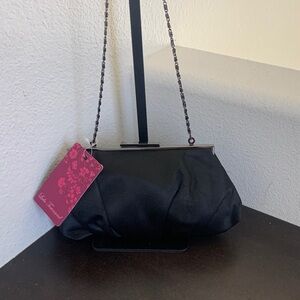 Black Satin Clutch with removable Chain
Lulu Townsend.